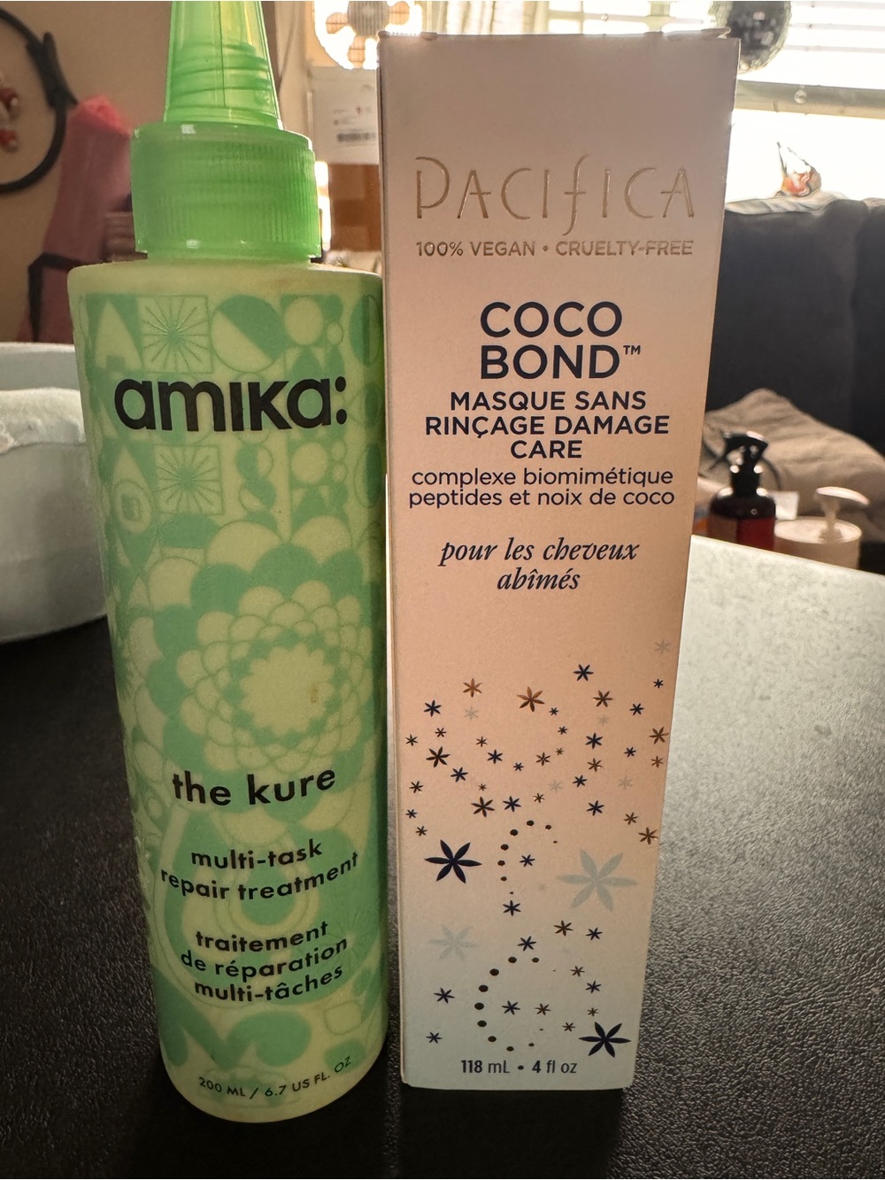 amika The Kure Multi-Task Repair Treatment + Pacifica repair mask